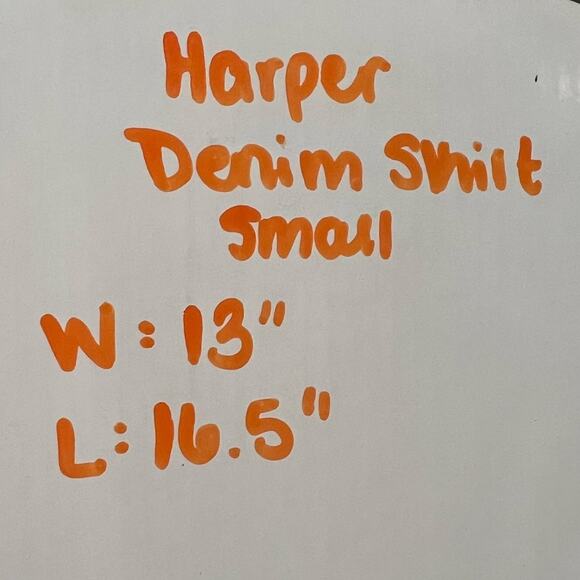 Harper Skirt Women S Denim Button Front 90s Mini High Waist Collegiate Preppy - Picture 4 of 4